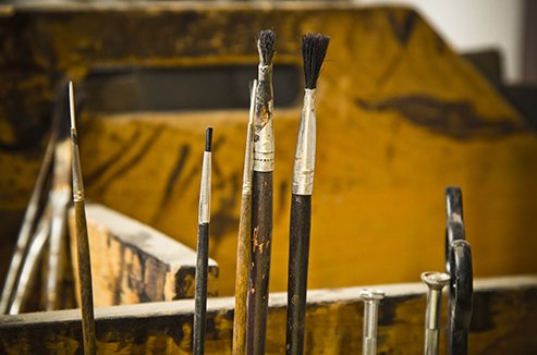 Paint brushes for furniture refinishing in Denver, Colorado