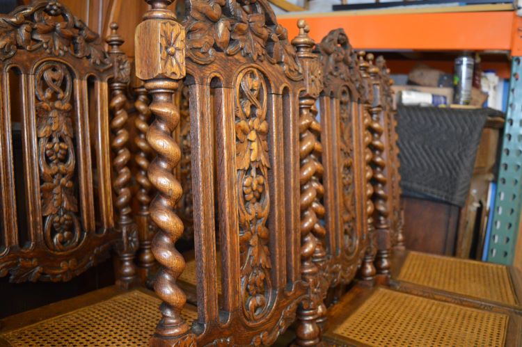 Refinished wood chairs in Denver, Colorado